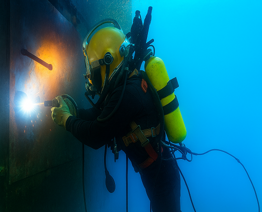 Underwater Rudder Repair